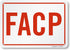 SmartSign S-9296-AL-10 "FACP" Sign | 7" x 10" Aluminum Red on White