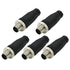 5Pcs M12 5 Pin Male Connector, A Code Unshielded Industrial Circular Connector for Electric Bicycles