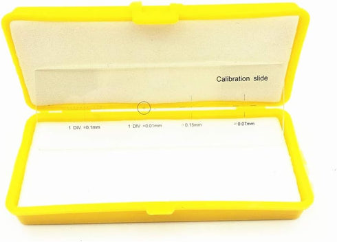 Microscope Stage Micrometer Calibration Slide with 4-Scales and 0.01mm Multifunctional Reticle Calibrating Ruler