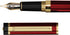 Dryden Designs Fountain Pen Gift Pouch with Medium Nib - Includes 24 Ink Cartridges - MCM (Red)