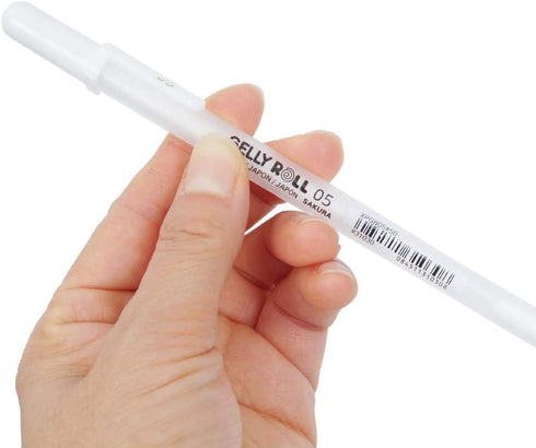 SAKURA GEL PEN GELLY ROLL THIN 0.5MM - WHITE - PROFESSIONAL USE by SAKURA