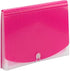 Smead Poly Expanding File, Wave Pattern Pink/Clear, 12 Dividers, Flap and Cord Closure, Letter Size (70864)