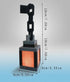 Generic 16 Pixel Art Cube Torch Light, Color Changing LED Lamp with Remote Control, Rechargeable Game Room Night Light