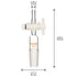 Vacuum Flow Control Adapter, Lab Glass Adapter with PTFE Stopcock, 24/40 Joint and Straight Hose Connection for Lab Supply