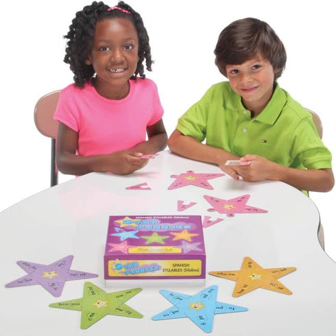 Set 20 Spanish Syllable Star Puzzles -