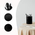 PU Leather Pen Pencil Holder Cup, Desk Organizer Stand for Brushes, Scissors, Office Home School (Black, 3.3" x 3.3" x