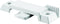 Prime-Line F 2592 Sash Lock, 1/2 In. Latch Projection, Fits Metal Sliding Windows, Diecast Zinc, White, Single Pack