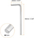 5pcs Hex Key Wrench 3mm L-Shape Hexagon Metric Wrenches Chrome Vanadium Steel Repairing Tool for Home Repair, Silver Tone