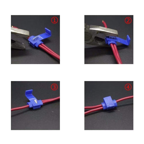 125PCS Solderless Quick Splice Snap Wire Connector, Insulated Crimp Connectors for Electrical Wires 22-10 AWG