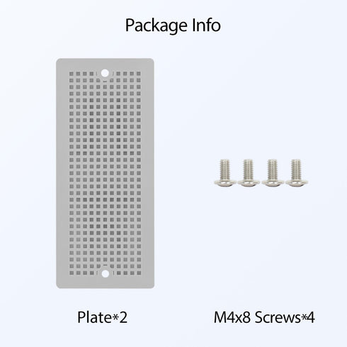 LeMotech 2pc Junction Box Mounting Plate, ABS Plastic Internal Panel with Screws for Electrical Box Installation