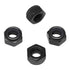 QXSKSLH 10Pcs M10 1.5mm x Hex Lock Nuts Carbon Steel Nylon Insert Self-Locking Nuts for Fasteners, Black