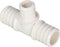 QQSU3431-5 Plastic PEX Poly Alloy Reducing Tee Barb Pipe Fitting, 3/4'' x 3/4'' x 1/2'', White (5 Pack)