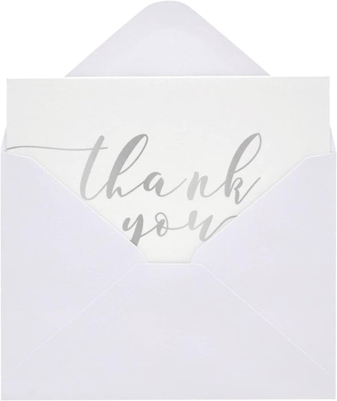 Sustainable Greetings Set Pack 120, 3.75 5 120 Thank You Notes with Envelopes - Blank Inside for Personal Messages
