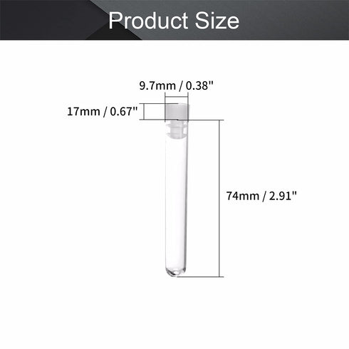 Othmro 100Pcs Clear Plastic Test Tubes with White Caps, 12mmx75mm Mini Test Tubes with Lids, for Jewelry Seed Beads Powder Spice Liquid Experiment Yeast Specimen Sample Laboratory
