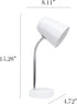 LD1075-OFF 15.28" Simple Designs Sleek Essentials Minimalist Metal Desk Task Lamp, for Office, Desk, Nightstand, Dorm