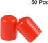 uxcell 50pcs Rubber End Caps, 1/2-inch(13mm) ID Vinyl Round Tube Bolt Cap Cover, Red
