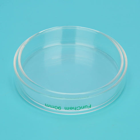 Glass Petri Dishes, Autoclavable Cell Culture Dishes with Clear Lid, 90x20 mm, Pack of 10
