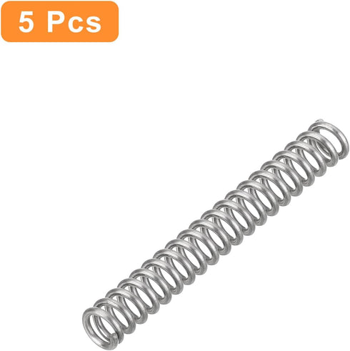 uxcell 5Pcs Compression Spring, 0.039" Wire Diameter, 0.24" OD, 1.97" Free Length, 304 Stainless Steel
