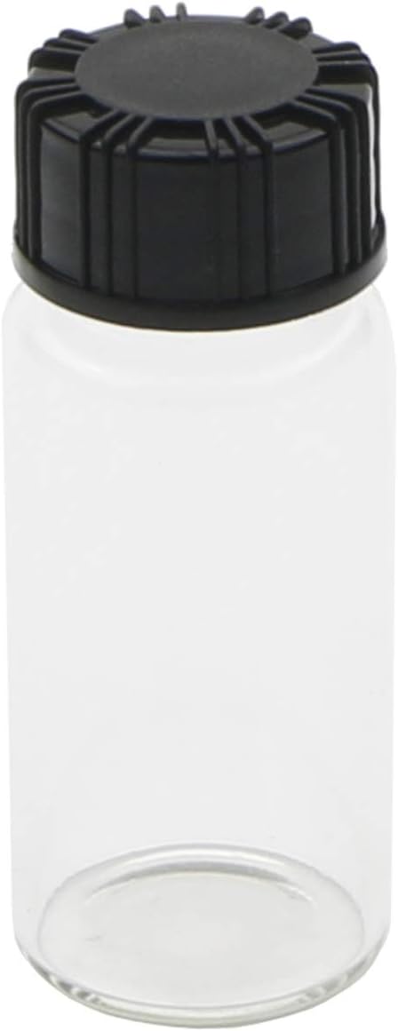 Clear and Brown Glass Vials - Liquid Sampling Sample Bottles, Screwcap Lab Capacity 10 ml (Pack of 15)