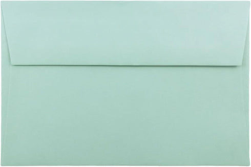 JAM PAPER A9 Premium Invitation Envelopes, 5 3/4 x 8 3/4, Aqua Blue, 50/Pack