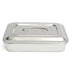 Stainless Steel Instrument Tray Organizer Holder with Lid & Handle Grip