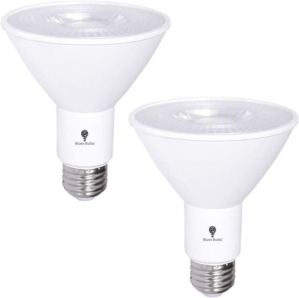 2 Pack PAR30 Outdoor LED Flood Light Bulb 12W 100 Watt Equivalent 900 Lumens Dimmable Waterproof E26 3000K