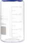 2 Pack 500 mL Wide Mouth Graduated Borosilicate Glass Bottle with GL70 Blue Polypropylene Screw Cap