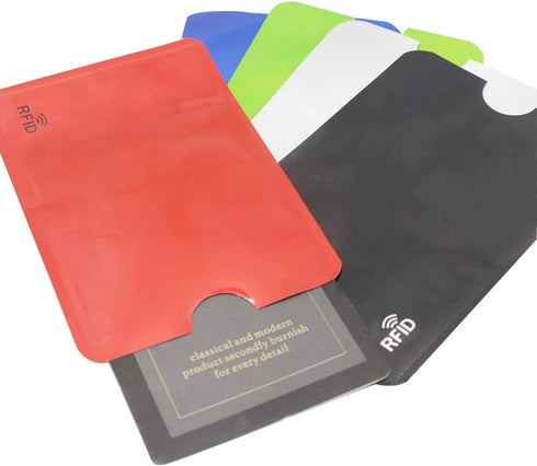 JUMISEE 60 Pack Holographic RFID Blocking Sleeves, Anti-theft Card Holder for Credit Cards and Wallet Protection