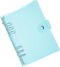 PATIKIL A6 Clear Binder Cover, Soft PVC Loose Leaf Protector, Refillable Notebook Shell with Snap Button Closure, Blue