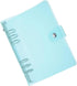 PATIKIL A6 Clear Binder Cover, Soft PVC Loose Leaf Protector, Refillable Notebook Shell with Snap Button Closure, Blue