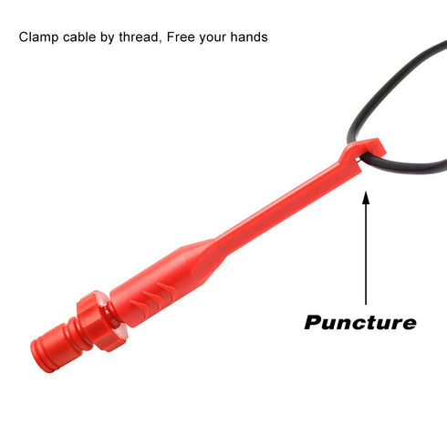 Electronic Wire Piercing Probe Clip for Automotive Diagnostic Tool, Puncture Wire Back Probe Pins (Black & Red, 2 Pack)