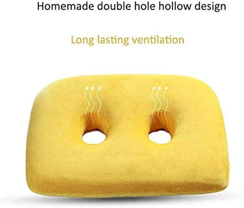 Diumy 46x36x8cm Orthopedic Seat Cushion,Memory Foam Double Hole Cushion,Sit Bone Relief Cushion for Butt,Lower
