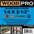 ST14X212-50PC 1/4-Inch by 2-1/2-Inch Length Round Washer Head Exterior Wood Screws, 50-Pack