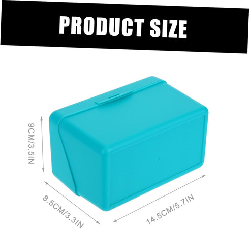 4pcs ARTIBETTER Plastic Index Card Holder Organizer Box with Built in Slots for Flash Cards Notecards Photos