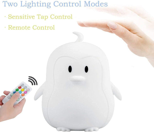 9 Animal-shaped Big Night Light for Children/Adult, Rechargeable LED Soft Silicone (BPA Free) Bedside Lamp, Adjustable