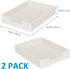 Letter Size Tray Desk Organizer Tray 2Pcs A4 Plastic Paper Tray Stackable Letter Tray Paper Holder File Organizer for Office Supplies School Home Desk Accessories (White) by SANWICH