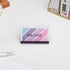 Business Card Holder for Desk, Metal Aluminum Business Card Display Stand, Desktop Organizer, Black