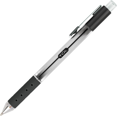 TUL Retractable Gel Pens, Bullet Point, 0.7 mm, Gray Barrel, Assorted Ink Colors, Pack of 8