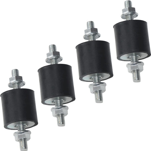 4pcs 25 x 25mm Rubber Mounts, Rubber Vibration Isolator Mounts with M6 x 19mm Studs