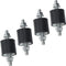 4pcs 25 x 25mm Rubber Mounts, Rubber Vibration Isolator Mounts with M6 x 19mm Studs