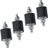 4pcs 25 x 25mm Rubber Mounts, Rubber Vibration Isolator Mounts with M6 x 19mm Studs