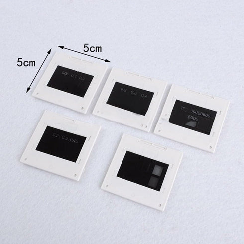 Drawup Set Interference Diffraction Grating with Circular Single and Double Slit Patterns, Multiple Line Mesh