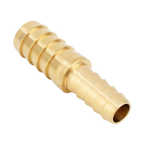 Metalwork Brass Barb Fitting, 1/4" Barbed x 3/16" Reducing Splicer Mender, Hose Adapter Joiner Connector (Pack of 2)