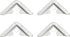 JCBIZ 4PC Wall Mounted Concealed Hooks with Triangular Plugs Mirror Mounting Plates Picture