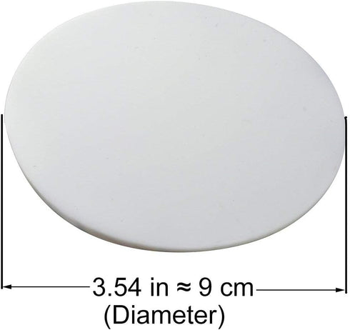 Door Knob Wall Shield, Large White Round Soft Door Stopper Wall Protector, Self Adhesive Door Handle Bumper 2 PCS