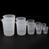 ULAB Scientific Plastic Beaker Set, 5 Sizes 50ml 100ml 250ml 500ml 1000ml, Stackable with Spout, UBP1007