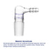 Glass 90 Degree Vacuum/Gas Adapter, Borosilicate Glass Bent Inlet with 19/22 Inner Joint for Lab Supply