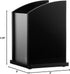 Kantek Black Acrylic and Silver Aluminum Pen Cup, 3" x 3" x 4.25", Heavy Duty Pencil Holder