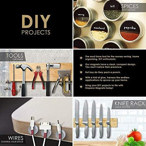 DIYMAG 3MM-Mix 100 Piece Refrigerator Magnet for Office, Hobbies, Crafts and Science, Round Ceramic Industrial Ferrite