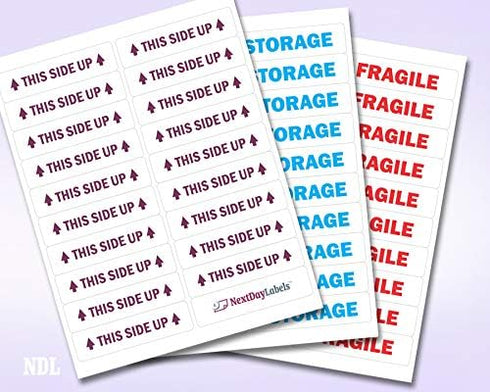NextDayLabels 4” x 1" Rectangular Sticker Labels for Printer, White Laser/Inkjet Printer Labels, 500 Labels